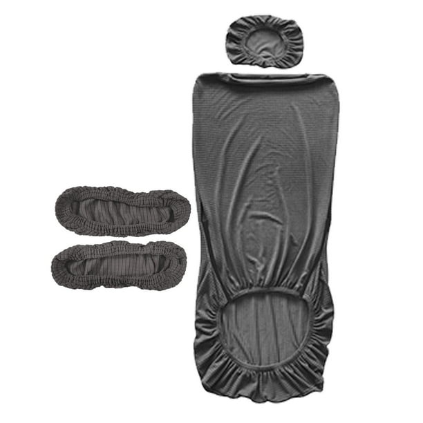 Fundas de asiento para silla de oficina extraíbles Fundas para silla de computadora Lavables y elásticas Gris oscuro