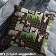 thumbnail image 2 of Homewish Rustic Bear Reindeer Fabric by the Yard 1 Yard, Farmhouse Countryside Room Decor Fabric by the Yard, Brown Buffalo Checkered Sewing Fabric, Breathable Home Decor, 2 of 6