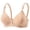 Beige, variant on MEICHEN Wireless Everyday Bra for Women Print Comfort No Underwire Adjustable Strap Full Coverage Tshirt Bras
