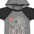 thumbnail image 4 of Inktastic Half Birthday Cute Elephant Girls Baby Bodysuit, 4 of 5