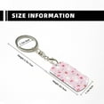 thumbnail image 3 of Uemuo Love Rabbit Pattern Rectangular Metal Keychain - Durable, Stylish, and Personalized Key Ring for Men and Women,Engraved Keychain,Gift Slim Sturdy Keychain, 3 of 7