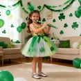 thumbnail image 6 of SonxaHe Little Girls' Skirts for St. Patrick's Day Sequin Tutu Skirt Kids Elastic Waist Party Ballet Dance Skirts Green,Size 9-11 Y, 6 of 6