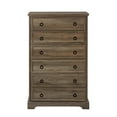 thumbnail image 4 of Aukfa 6-Drawer Dresser Chest Tall Drawers Wood Cabinet for Bedroom, Gray Wash, 4 of 9