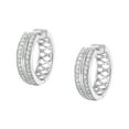 thumbnail image 4 of 10K White Gold 1/2ct TDW Diamond Hoop Earring (I-J,I2-I3), 4 of 7