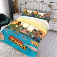 thumbnail image 3 of Buenos Tiempos Conjunto de sábanas temático, trío de piezas, cómodo y amigable con la piel, diseño único, regalo de decoración para el hogar para familiares, amigos y fans,140cm *210cm, 3 of 6