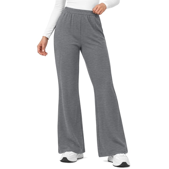 Fantaslook Flared Pants for Women High Waisted Lightweight Pull On Pants Workout Bootcut Work Pants