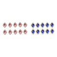 thumbnail image 3 of 20pcs Rhinestone Acrílico Botones 25mm Adorno Decoración Coser Artesanías, 3 of 8