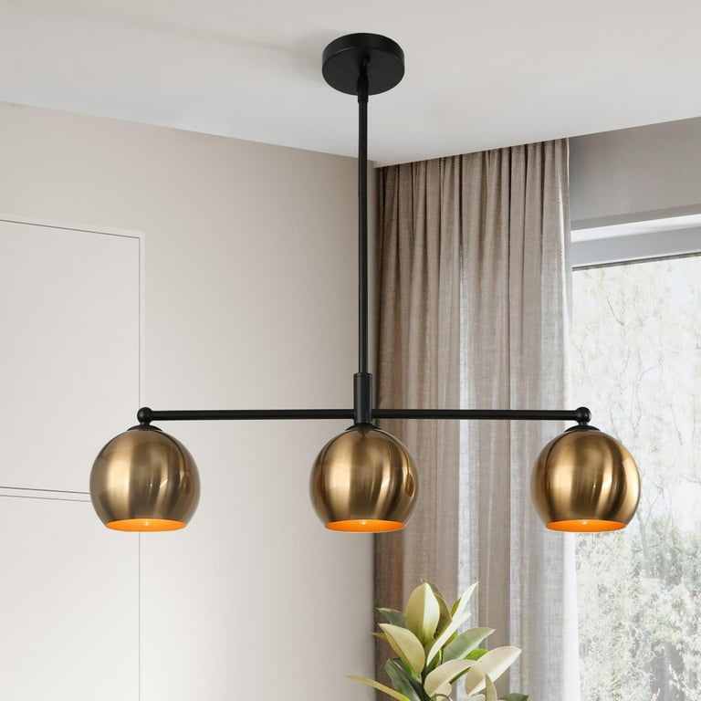 Mr.Color Black Chandelier – 3-Light, Antique Metal, Modern Farmhouse Style For Kitchen Island, Entryway Or Dining