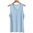 thumbnail image 2 of YLSDY Men's See-Through Mesh Sleeveless Tank, Lightweight Breathable Shirt for Summer and Beachwear Blue XXXL, 2 of 8