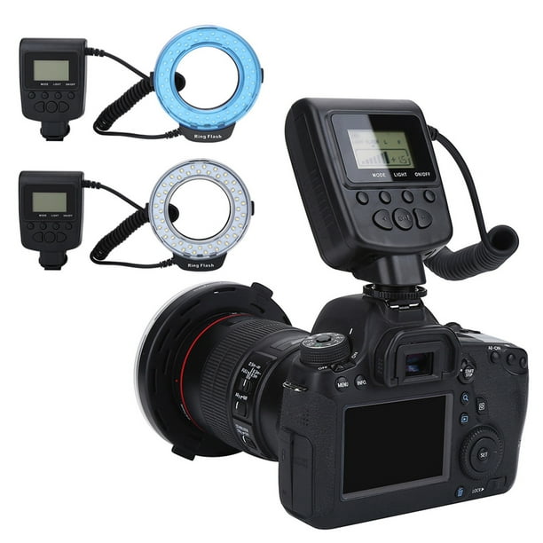 Flash, Luz De Flash De Estudio Portátil 48 LED Flash Flash Lens Adaptador Kit Para La Luz De Flash De Fotografía Para La Cámara Fuji SLR