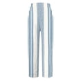 thumbnail image 5 of Fsqjgq Women's Pants Harem Pants Women Comfy Pants Women Beige Linen Pants Casual Linen Pants Spring Summer Striped Yoga Pants Loose Fit Straight Leg Folded Casual Pants Pockets Baggy Trousers XL, 5 of 5