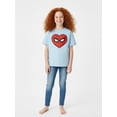 thumbnail image 2 of Spider-Man Girls Heart Eyes Graphic Tee with Short Sleeves, Sizes 4-16, 2 of 5