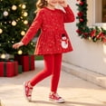 thumbnail image 2 of YWIYIUD Toddler Baby Boy Girl Christmas Outfits Cartoon Embroidery Long Sleeve Tops Jogger Pants Sets InfantHoliday Round Neck Pullover Warm Outfits Two Piece Suit Fall Winter Clothes 1-2 Years, 2 of 3