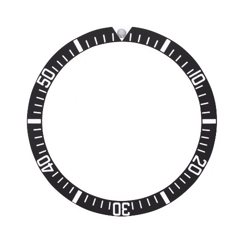 REPLACEMENT ALUMINUM BEZEL INSERT BLACK FOR WATCH 36.50MM X 30.40MM