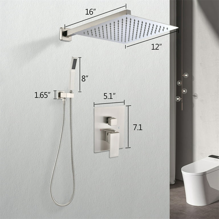 Adjule Shower System With 12 Inch