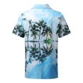 thumbnail image 2 of Camisas De CompresióN Para Hombre Blusa superior con estampado hawaiano de playa de ocio de de verano para hombre (Light blue, XL), 2 of 7