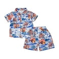 thumbnail image 2 of WOYY Toddler Boys 2-Piece Hawaii Outfits Summer Beach Short Sleeve Button Shirt Shorts Set, Sizes 12M-5T, 2 of 2