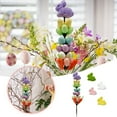 thumbnail image 3 of Huevos de Pascua con conejito y zanahoria Ramas de árbol de Pascua con huevos de colores Adornos y ramilletes de Pascua para decoraciones florales, 3 of 6