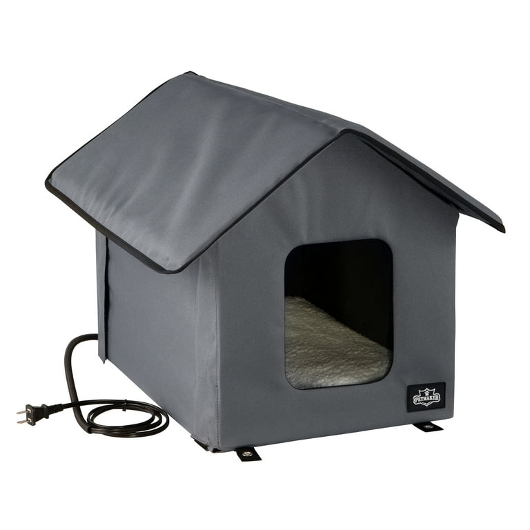 Heated Cat House Gray Walmart