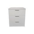 thumbnail image 2 of Moru Wide Dresser Chest, 3 Jumbo Drawers, Modular Design, White Wood, 2 of 3