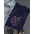 thumbnail image 3 of Wolf Head Lineart T-Shirt Women -Image by Shutterstock, Female Medium, 3 of 4