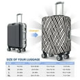 thumbnail image 2 of Luggage Cover Anti Scratch, Black White Stripes Elastic Suitcase Protector Fits 18-32 Inch Luggage, 2 of 2
