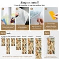 thumbnail image 6 of Floral Window Privacy Film, Modern Abstract Art Farmhouse Static Cling UV Sun Blocking Heat Control Window Tint Day and Night, Non-Adhesive Reusable One Way Windows Privacy Cover 35.4''x78.7'', 6 of 7