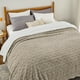 thumbnail image 1 of Manta de cama Sherpa tamaño queen, color beige, 230 x 230 cm, para invierno, 1 of 6