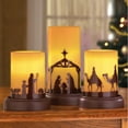 thumbnail image 2 of Set de 3 velas LED sin llama para belén navideño, 2 of 3