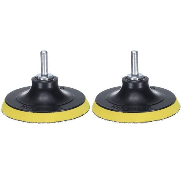 Discos de lijado de 4 pulgadas con gancho y bucle M14 vástago - Amarillo + Negro 1 juego 2 piezas
