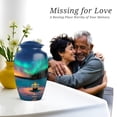 thumbnail image 7 of Gramophone Funeral Urns For Human Ashes Adult Man - Blue Urn For Ashes For Women - 1 Large & 4 Keepsake, Memorial Cremation Urn For Mom And Dad - Burial Urns For Adult Male - 10 & 3 Inch, 7 of 7
