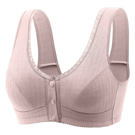 True Bra Women Pullover Bra Feature V-Neck Demi & Balconette Bra Style W-1727 Gray L