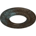 thumbnail image 3 of Ekena Millwork 8 1/8"OD x 4 1/8"ID x 1/2"P Andrea Ceiling Medallion (Fits Canopies up to 4 1/8"), Hand-Painted Bronze Blue Patina, 3 of 6