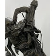 thumbnail image 2 of Frederic Remington Solid American Bronze Mountain Man Statue Sculpture baby size 11”H x 8.5”L x 4”W, 2 of 6