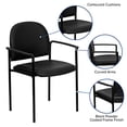 thumbnail image 5 of Flash Furniture Comfort Black Vinyl Stackable Steel Side Reception Chair with Arms, 5 of 5