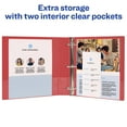 thumbnail image 5 of Avery Durable Binder, 1-1/2" Slant Rings, 375-Sheet Capacity, DuraHinge, Red (27202), 5 of 9