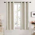 thumbnail image 3 of Deconovo Blackout Curtains Wave Foil Print Pattern for Bedroom, 42"x63", Set of 2, Light Beige, 3 of 8