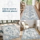 thumbnail image 4 of Alfombra Jinchan, lavable, para entrada, estilo vintage, 90 x 150 cm, color azul, 4 of 8