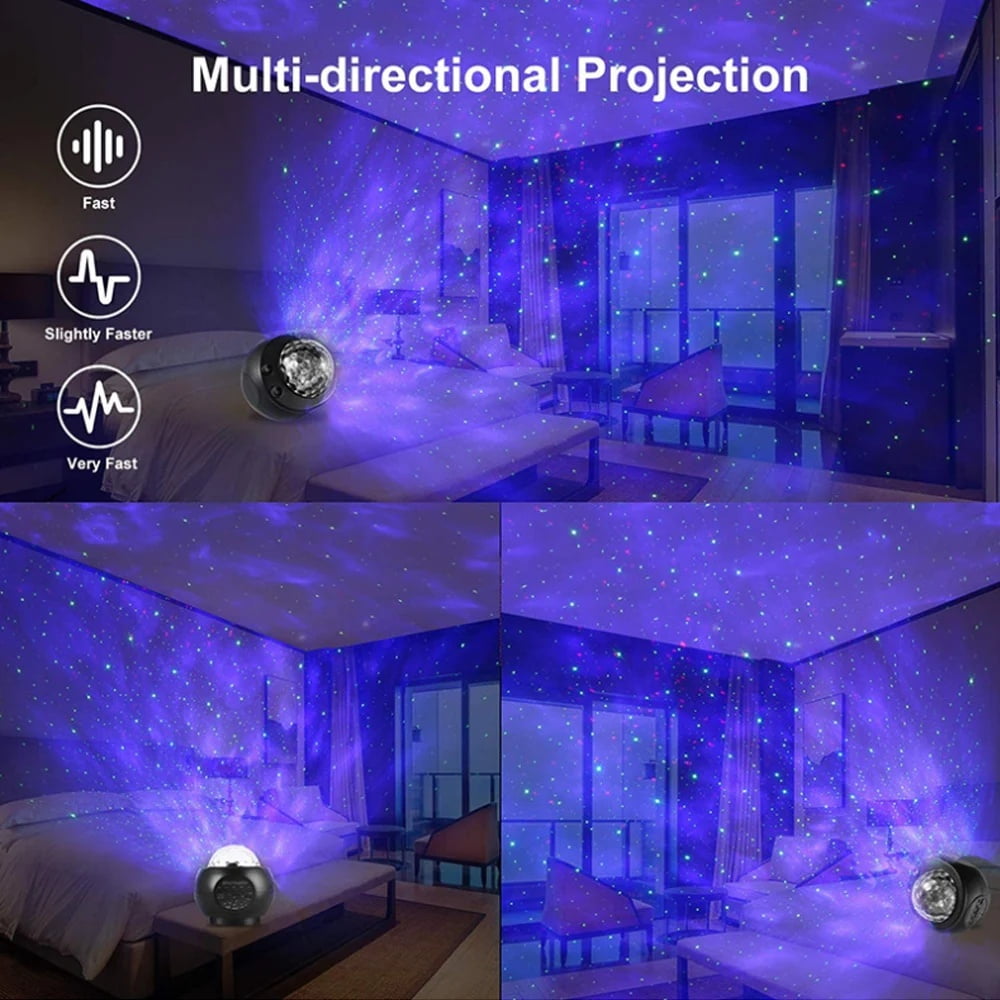 Star Galaxy Projector Night Light Wireless Music Planet Colorful Projection Lamp Children Kids Lamp Gift