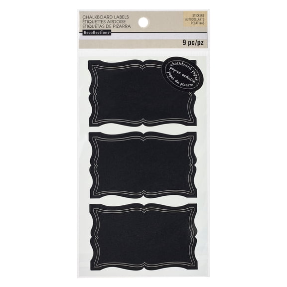 Recollections Rectangular Chalkboard Labels, 12 Packs: 9 ct. (108 total)