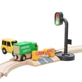 thumbnail image 5 of Luces de tráfico de tránsito ferroviario de escena Accesorios de luz de señal de plástico Accesorios de tren magnético de pista, 5 of 5