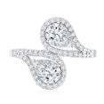thumbnail image 4 of Rosec Jewels Lab Created Diamond Wrap Ring (EF-VS Quality) - Designer Ring for Mothers Day, 14K White Gold, US 4.50, 4 of 8