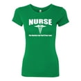 thumbnail image 2 of Nurse the Hardest Job You'll Ever Love | Womens Pop Culture Slim Fit Junior Tee, Kelly, 2XL, 2 of 3