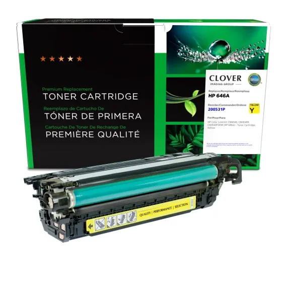 Remanufactured Clover Imaging Yellow Toner Cartridge compatible with HP 646A (CF032A)