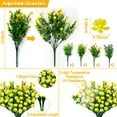 thumbnail image 3 of ZOELNIC 8 Bundles Outdoor Artificial Flowers UV Resistant Fake Boxwood Plants Faux Plastic Greenery for Indoor Outside Plants Garden Home Spring Decoration (Color Mix), 3 of 6