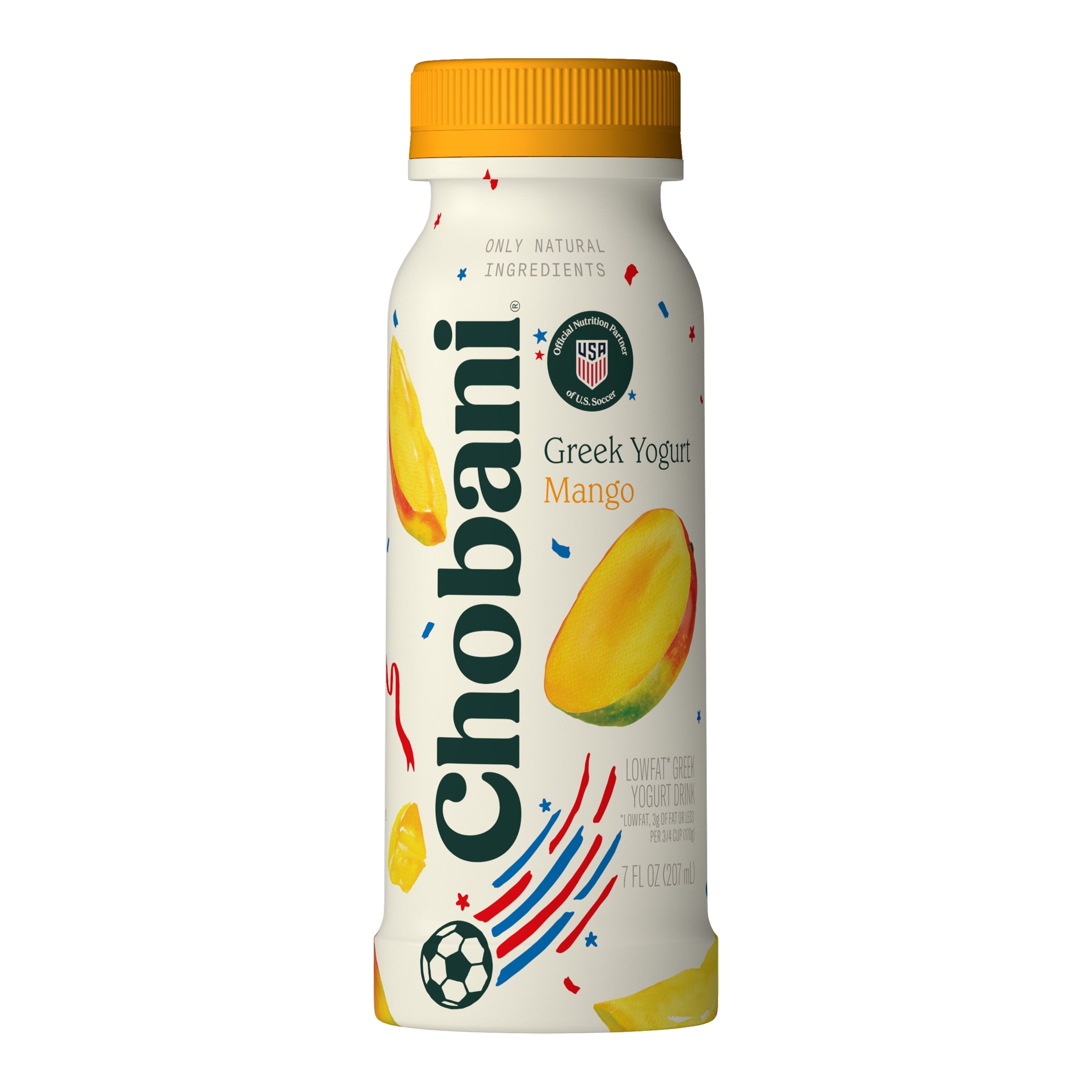 Chobani Low-Fat Greek Yogurt Drink Mango 7 fl oz Bottle