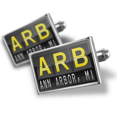 Cufflinks ARB Airport Code for Ann Arbor, MI - NEONBLOND
