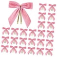 thumbnail image 2 of 24 piezas de lazos navideños, lazos de Navidad, accesorios para fotos, lazos, guirnaldas, adornos decorativos Rosa, 2 of 9