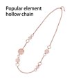 thumbnail image 1 of Becaristey Pendentif Pull Collier Mousseux Colliers Bijoux de Mode Partie Or Rose, 1 of 6