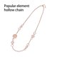 thumbnail image 5 of Qarigey Colgante Suéter Collar Collares brillantes Moda Joyería delicada Vestirse Discoteca Fiesta Trabajo diario Ropa, zapatos y accesorios Miscelánea Oro rosa Qarigey AP015215-01, 5 of 6